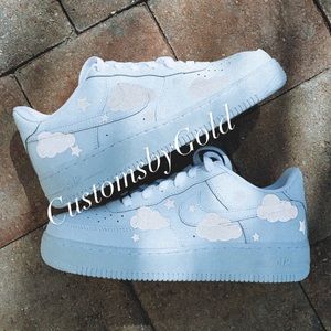 CUSTOM NIKE Air Force 1 reflective Clouds …